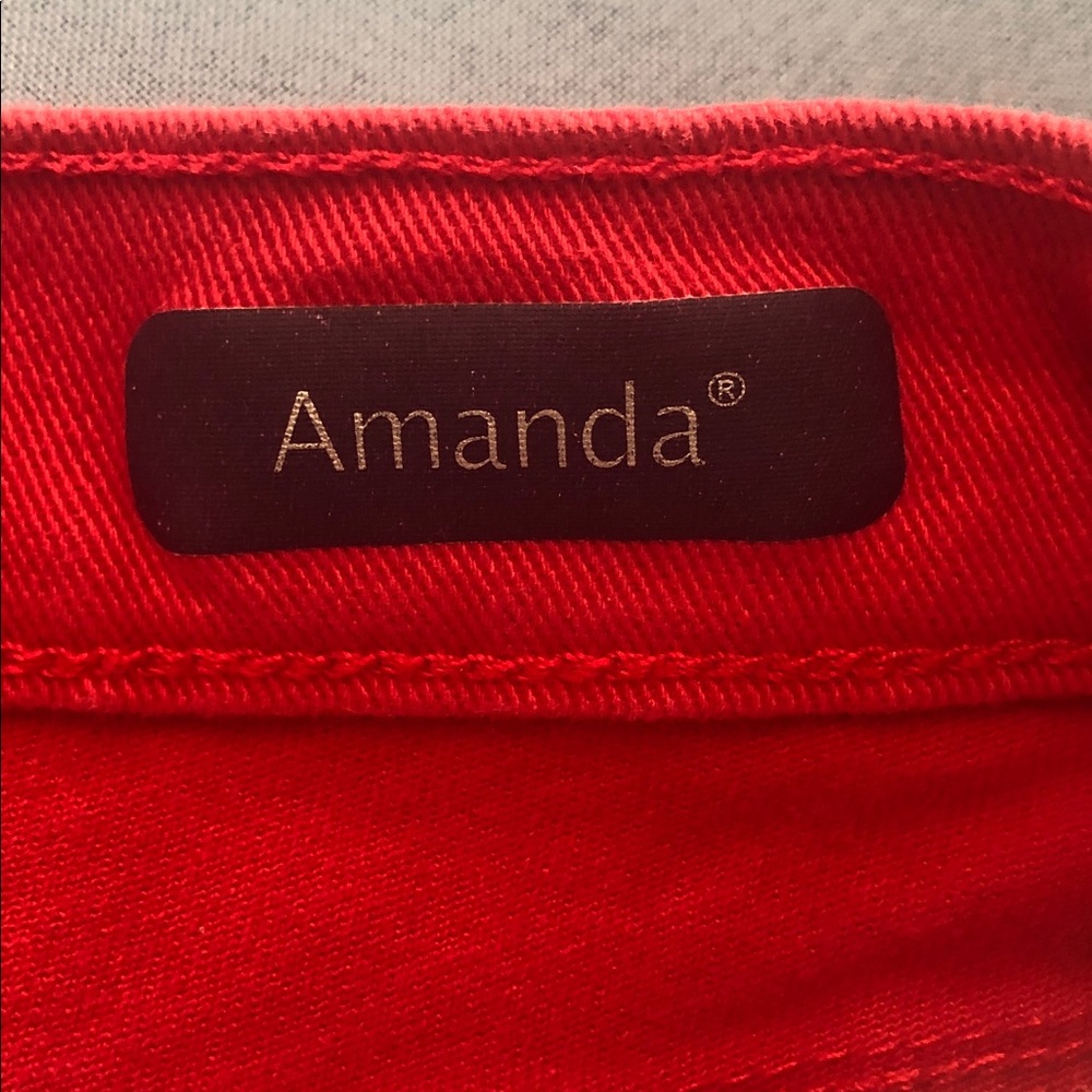 Gloria Vanderbilt Women's Bright Red Straight Leg Jeans size 6 - Picture 4 of 5